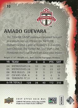 2009 Upper Deck MLS #10 Amado Guevara Back