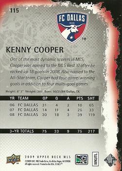 2009 Upper Deck MLS #115 Kenny Cooper Back