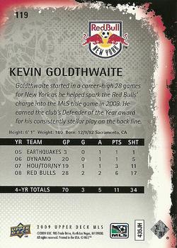 2009 Upper Deck MLS #119 Kevin Goldthwaite Back