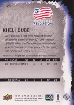 2009 Upper Deck MLS #123 Kheli Dube Back