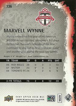 2009 Upper Deck MLS #136 Marvell Wynne Back