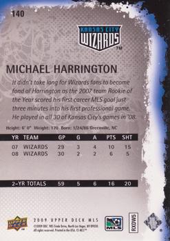 2009 Upper Deck MLS #140 Michael Harrington Back