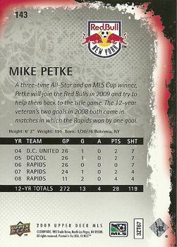 2009 Upper Deck MLS #143 Mike Petke Back