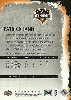 2009 Upper Deck MLS #156 Patrick Ianni Back