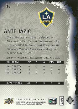 2009 Upper Deck MLS #16 Ante Jazic Back