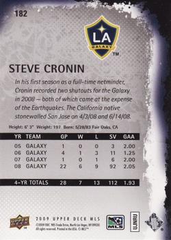 2009 Upper Deck MLS #182 Steve Cronin Back