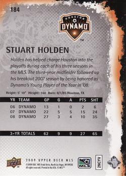 2009 Upper Deck MLS #184 Stuart Holden Back