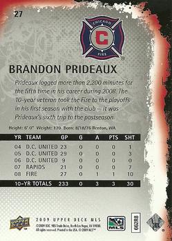 2009 Upper Deck MLS #27 Brandon Prideaux Back