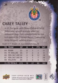 2009 Upper Deck MLS #34 Carey Talley Back