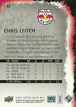 2009 Upper Deck MLS #42 Chris Leitch Back