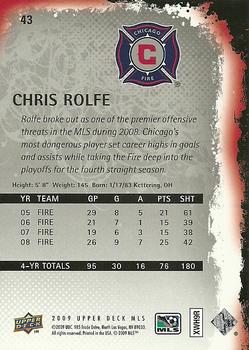 2009 Upper Deck MLS #43 Chris Rolfe Back