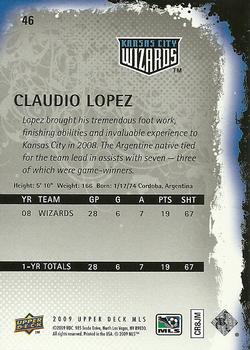 2009 Upper Deck MLS #46 Claudio Lopez Back