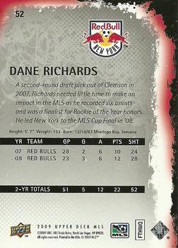 2009 Upper Deck MLS #52 Dane Richards Back