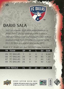 2009 Upper Deck MLS #55 Dario Sala Back