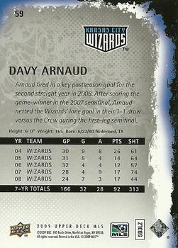 2009 Upper Deck MLS #59 Davy Arnaud Back