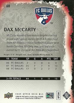 2009 Upper Deck MLS #60 Dax McCarty Back