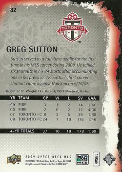 2009 Upper Deck MLS #82 Greg Sutton Back