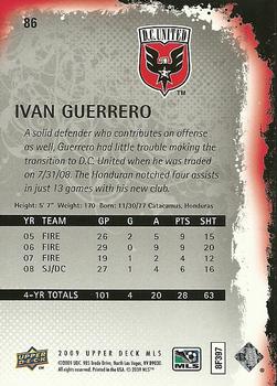 2009 Upper Deck MLS #86 Ivan Guerrero Back