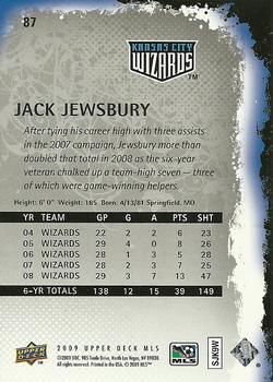 2009 Upper Deck MLS #87 Jack Jewsbury Back