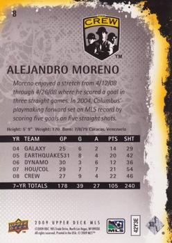 2009 Upper Deck MLS #8 Alejandro Moreno Back