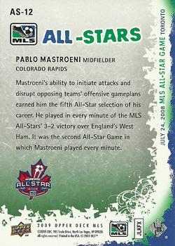 2009 Upper Deck MLS - All Stars #AS-12 Pablo Mastroeni Back