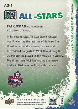 2009 Upper Deck MLS - All Stars #AS-1 Pat Onstad Back