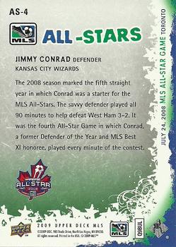 2009 Upper Deck MLS - All Stars #AS-4 Jimmy Conrad Back