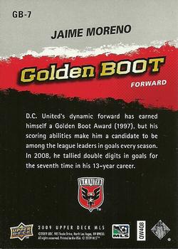 2009 Upper Deck MLS - Golden Boot #GB-7 Jaime Moreno Back
