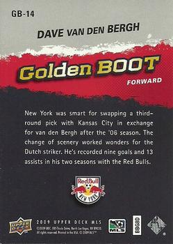 2009 Upper Deck MLS - Golden Boot #GB-14 Dave van den Bergh Back