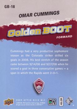 2009 Upper Deck MLS - Golden Boot #GB-18 Omar Cummings Back