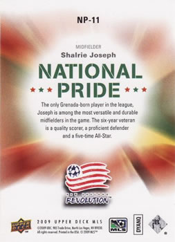 2009 Upper Deck MLS - National Pride #NP-11 Shalrie Joseph Back