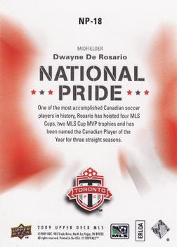 2009 Upper Deck MLS - National Pride #NP-18 Dwayne De Rosario Back