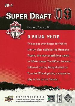 2009 Upper Deck MLS - Super Draft #SD-4 O'Brian White Back