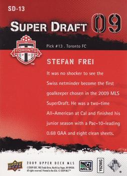 2009 Upper Deck MLS - Super Draft #SD-13 Stefan Frei Back