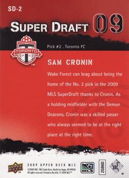 2009 Upper Deck MLS - Super Draft #SD-2 Sam Cronin Back