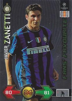 2009-10 Panini UEFA Champions League Super Strikes #NNO Javier Zanetti Front