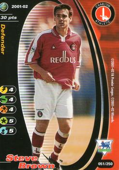2001 Wizards Football Champions Premier League 2001-2002 #51 Steve Brown Front
