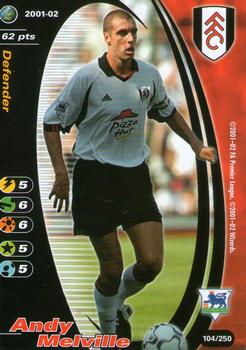 2001 Wizards Football Champions Premier League #104 Andy Melville Front