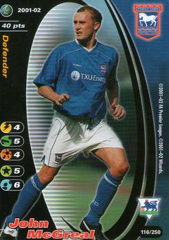 2001 Wizards Football Champions Premier League #116 John McGreal Front