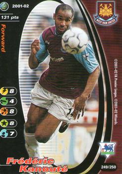 2001 Wizards Football Champions Premier League 2001-2002 #249 Frederic Kanoute Front