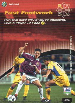 2001 Wizards Football Champions Premier League 2001-2002 - Action Cards #6 Fast Footwork Front