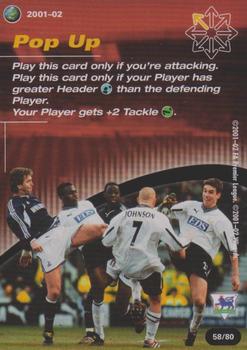 2001 Wizards Football Champions Premier League 2001-2002 - Action Cards #58 Pop Up Front