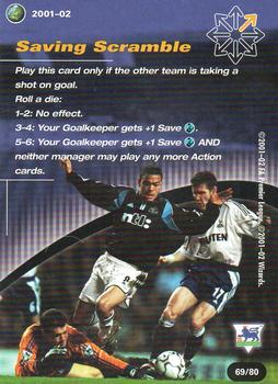 2001 Wizards Football Champions Premier League 2001-2002 - Action Cards #69 Saving Scramble Front