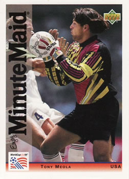 1994 Upper Deck Minute Maid World Cup #1 Tony Meola Front