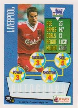 1996-97 Merlin's Premier League #30 Jamie Redknapp Back