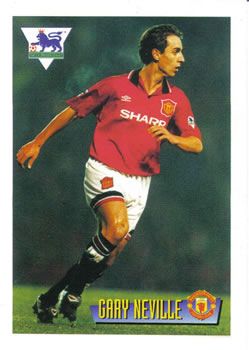 1996-97 Merlin's Premier League #34 Gary Neville Front
