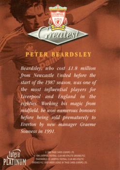 1999 Futera Platinum Liverpool Greatest #NNO Peter Beardsley Back