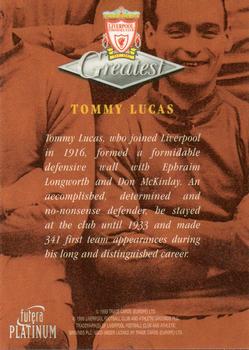 1999 Futera Platinum Liverpool Greatest #NNO Tommy Lucas Back