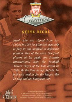 1999 Futera Platinum Liverpool Greatest #NNO Steve Nicol Back