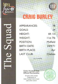 2000 Futera Fans Selection Celtic - Foil #117 Craig Burley Back